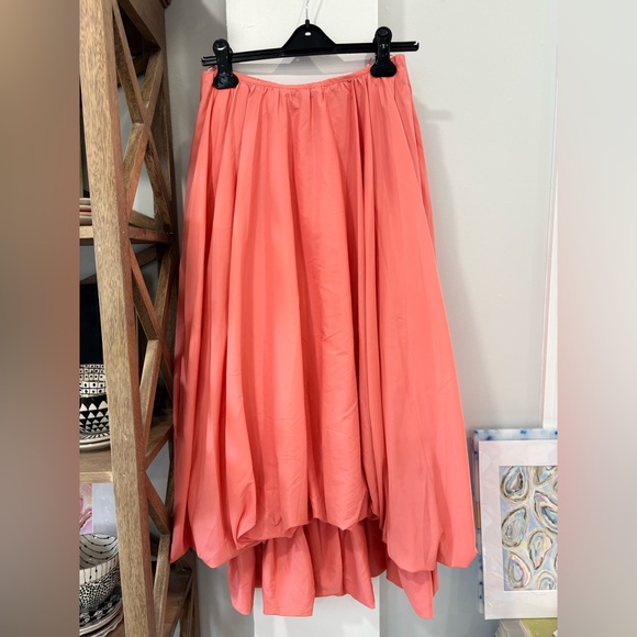 STAUD Dresses & Skirts - STAUD Coral-Pink Midi Full Circle Skirt